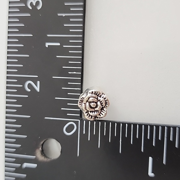 FLOWER  Charm for European Style Bracelets Fits Pandora Systems#2 - Picture 3 of 5